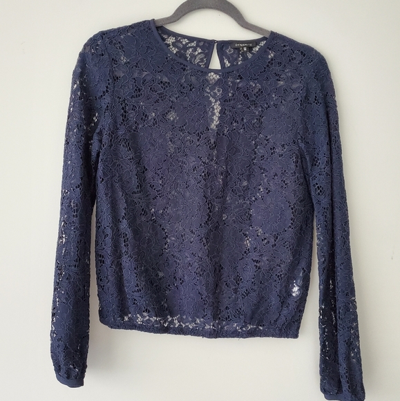 DYNAMITE | New Lace Pattern Top - Picture 1 of 3
